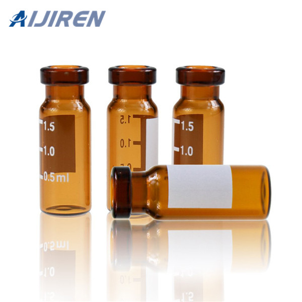 <h3>2mL, Standard Opening Crimp Vials, Amber, Clear PTFE/Red </h3>
